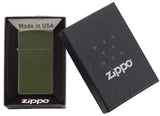 Encendedores ZIPPO Slim® Green Matte 1627