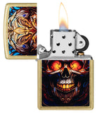 Encendedores Zippo Diseño de calavera de vitral 46715
