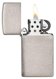 Encendedores Zippo Slim® Brushed Chrome 1600